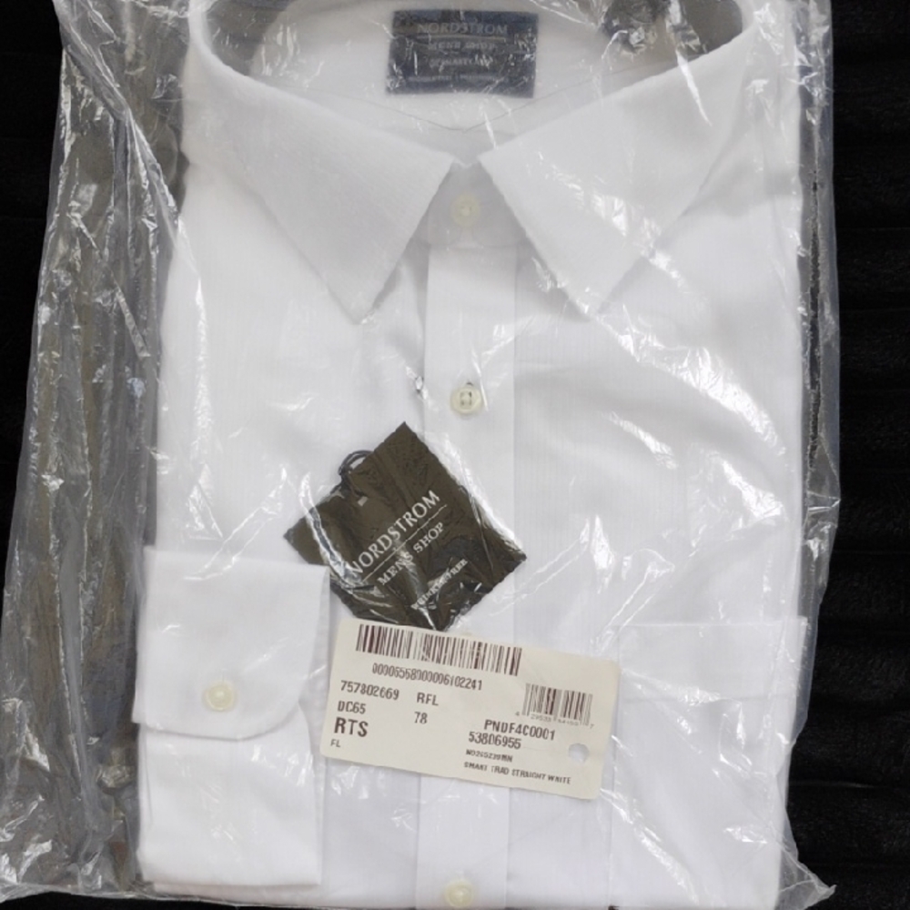 Nordstrom White Dress Shirt Classic Crisp Design